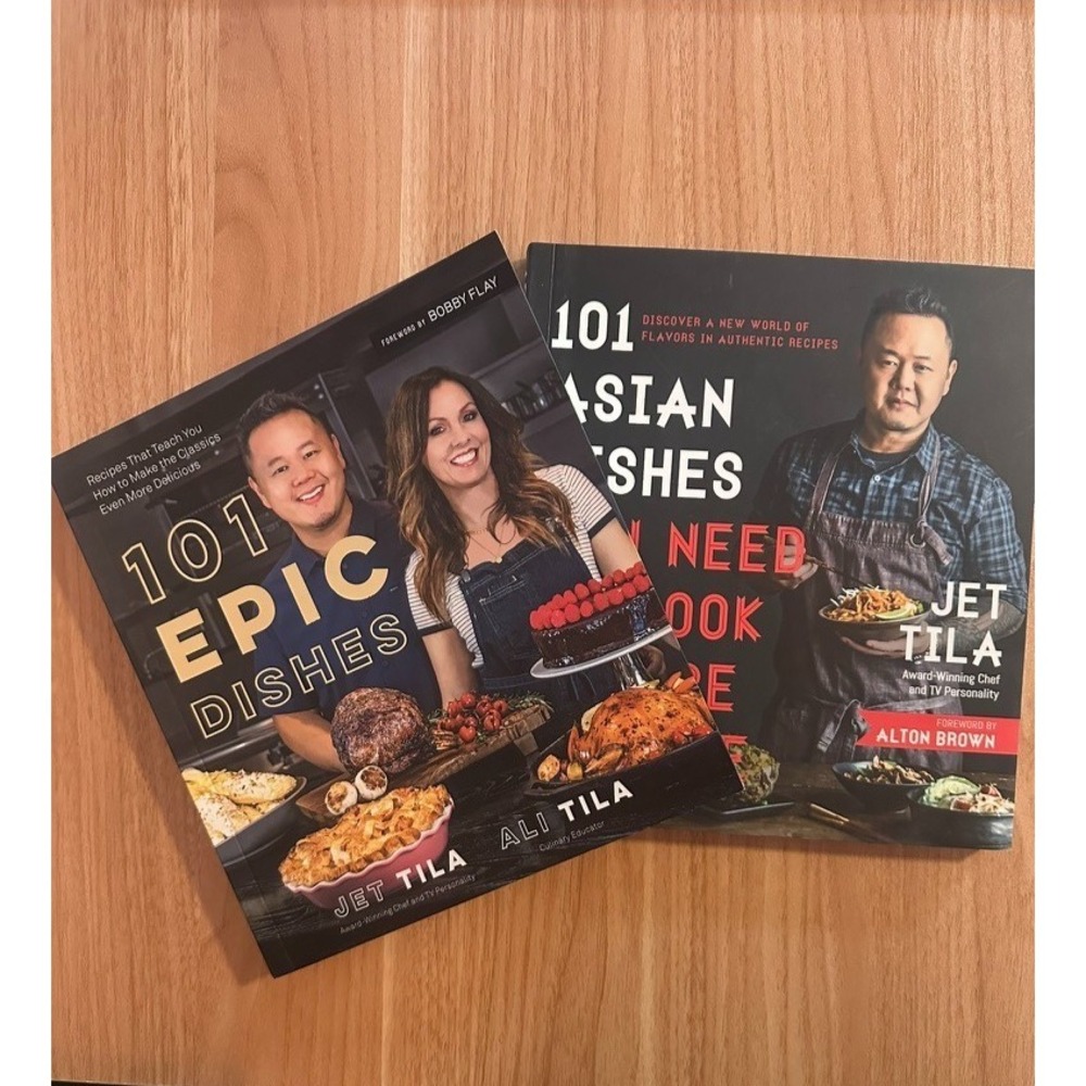 101 Epic Dishes (signed) & 101 Asian Dishes by Jet Tila & Ali Tila Cook Book